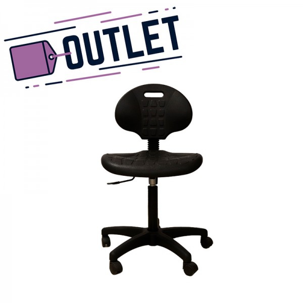 Kinefis Economy polyurethane stool: With backrest and medium height of 55 - 75 cm - LAST UNIT